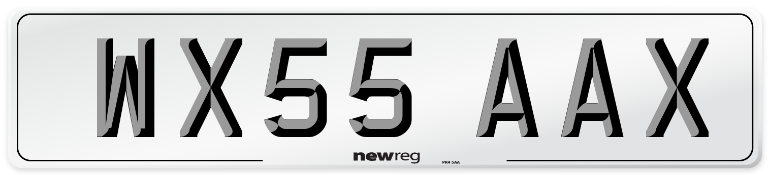WX55 AAX Number Plate from New Reg